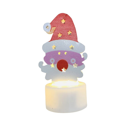 Sandsberg | Elektronische LED Weihnachtskerzenlampen - Set von 10 – Niedliche Weihnachtsmann-, Schneemann- & Baum-Nachtlichter für festliche Heim-, Party- & Gartendekoration