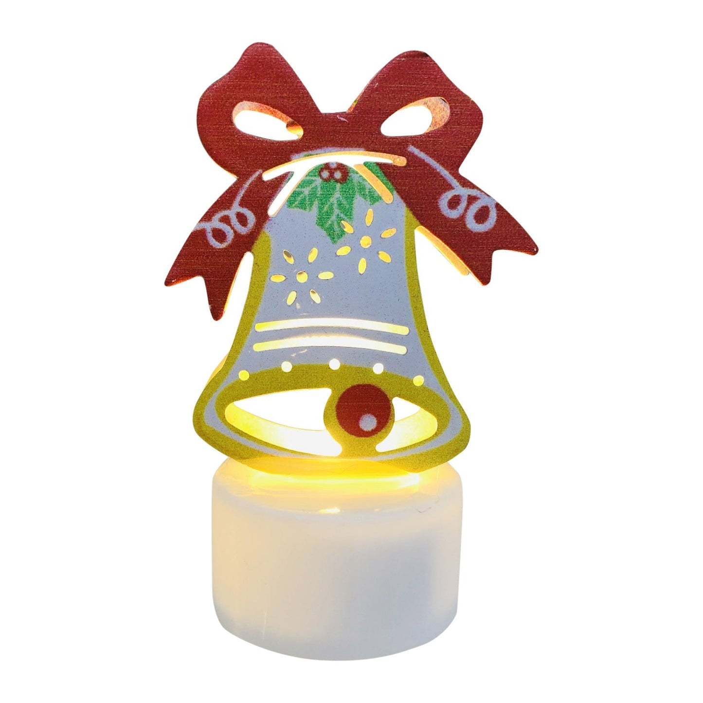 Sandsberg | Elektronische LED Weihnachtskerzenlampen - Set von 10 – Niedliche Weihnachtsmann-, Schneemann- & Baum-Nachtlichter für festliche Heim-, Party- & Gartendekoration