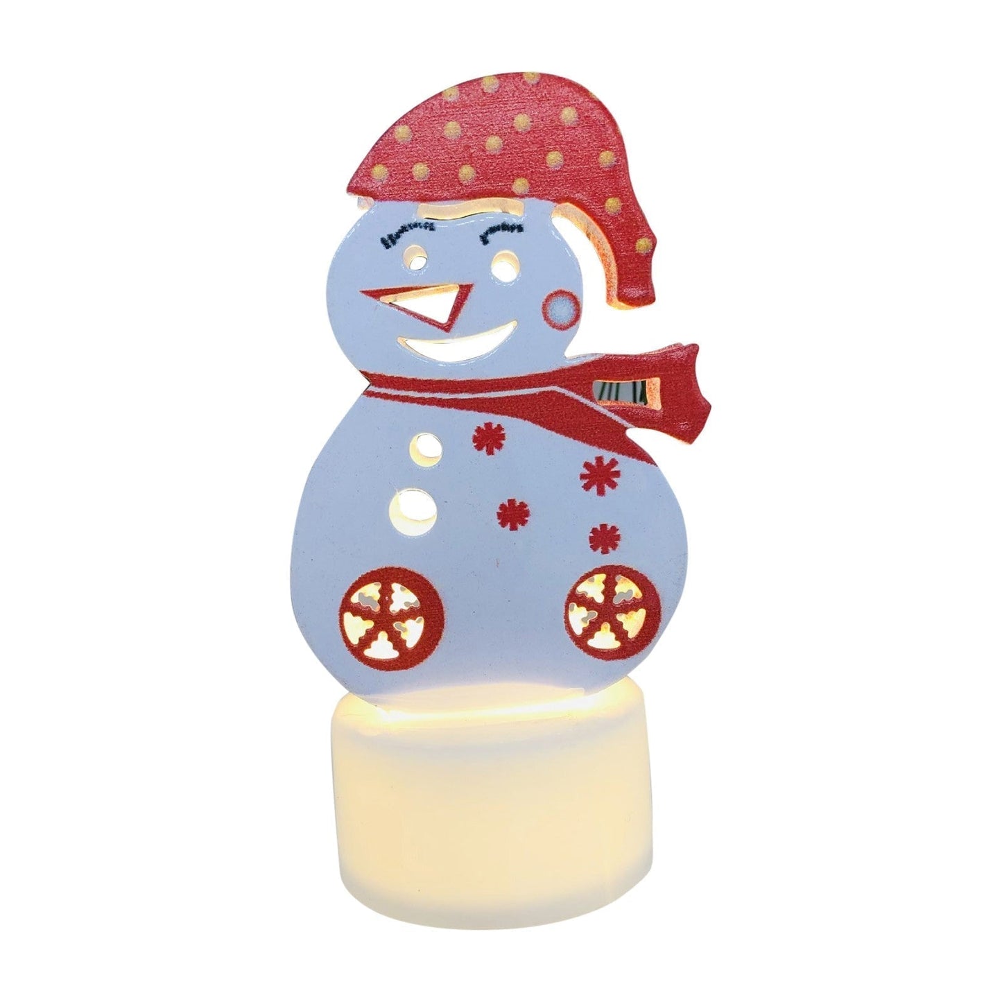 Sandsberg | Elektronische LED Weihnachtskerzenlampen - Set von 10 – Niedliche Weihnachtsmann-, Schneemann- & Baum-Nachtlichter für festliche Heim-, Party- & Gartendekoration