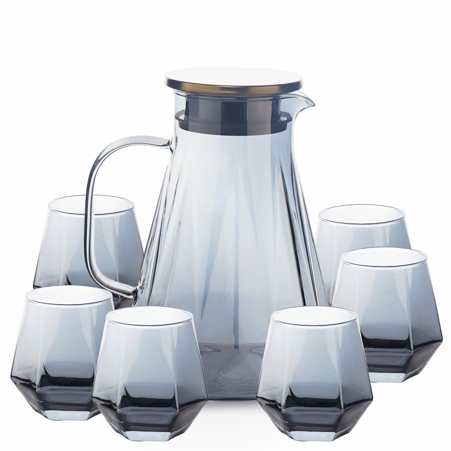 EtherealHexa Borosilikat Trinkgeschirr Set (Set von 7)