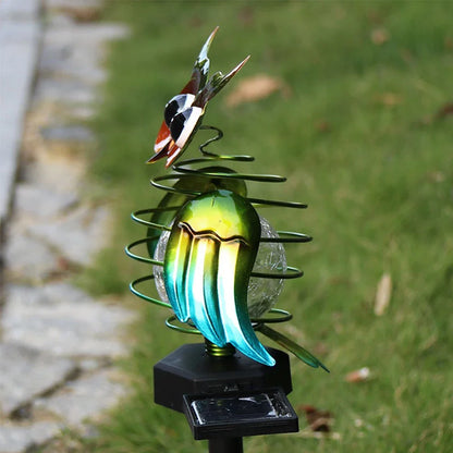 Sandsberg | Solar Gartenleuchte Eule mit Farbwechsel – Dekorative LED Außenbeleuchtung für Garten und Hof