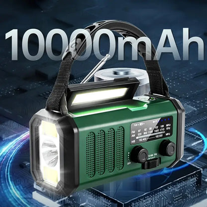 Sandsberg | Solar-notfallradio Mit Powerbank – Kurbelradio Mit Led-taschenlampe Für Camping & Outdoor