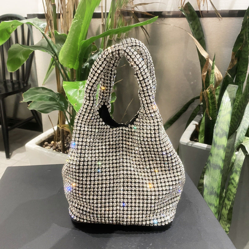 Strass Weste Eimer Tasche Kette