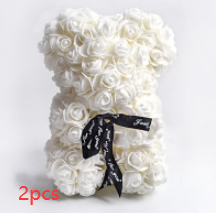 Valentinstag Geschenk Rose Bär Ewige Blume Rose Teddybär PE Schaum Bär 25cm Valentinstag