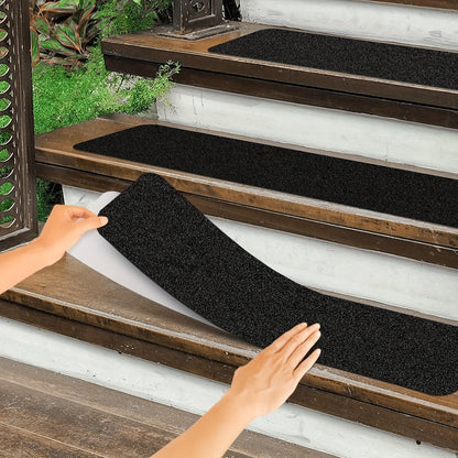 Sandsberg | 10-Pack 6"x24" Anti-Rutsch-Streifen – Robuste Rutschfestigkeit mit 80 Körnungen – Schwarze zuschneidbare Streifen für Treppen, Skateboards und Decksicherheit