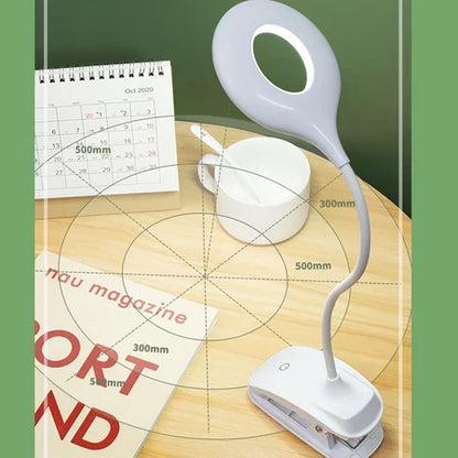 Sandsberg | Wiederaufladbare LED Tischlampe mit Clip – Einstellbare Schreibtischleuchte für Homeoffice und Studium