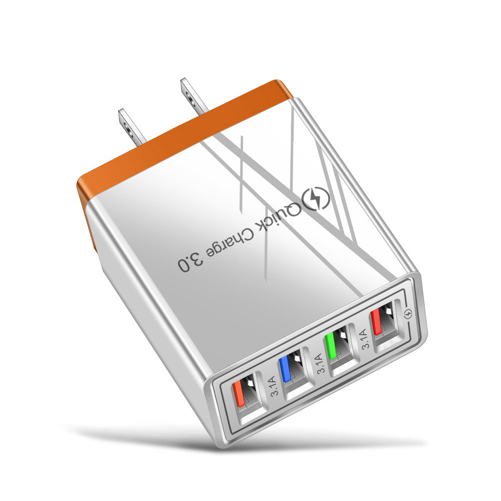 USB-Ladegerät Quick Charge 3.0 4 Telefonadapter für Tablet Tragbares mobiles Wandladegerät Schnellladegerät