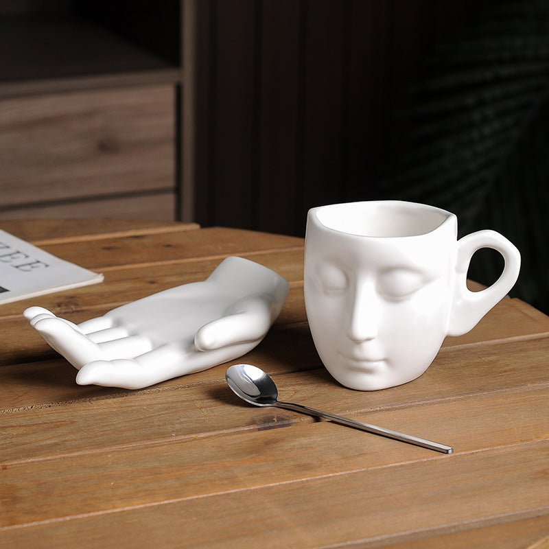 CERAMICHEERS | Hand Duft Kaffeetasse | Kreative Abstrakte Kunst für eine Warme Atmosphäre