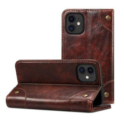 Sandsberg | Cover Echtleder Geldbörse Tasche für iPhone 12