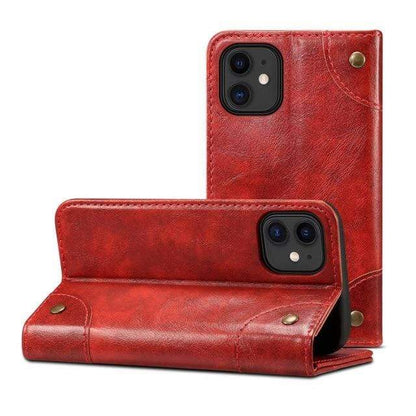 Sandsberg | Cover Echtleder Geldbörse Tasche für iPhone 12