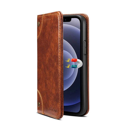 Sandsberg | Cover Echtleder Geldbörse Tasche für iPhone 12