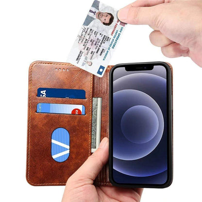 Sandsberg | Cover Echtleder Geldbörse Tasche für iPhone 12