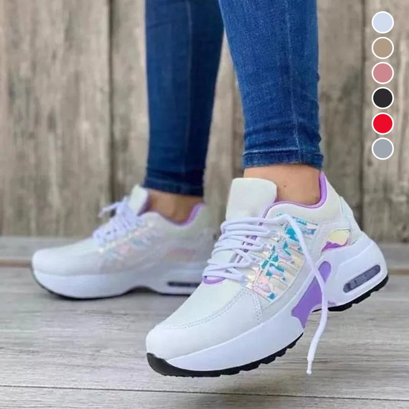 Damen Schnür Mesh Schuhe