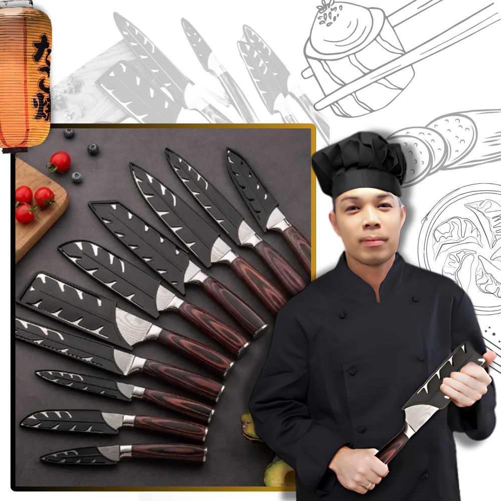 Japanische Messer in der Pakkaholz-Serie