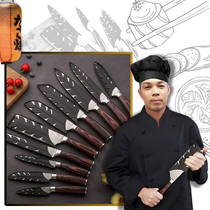 Japanische Messer in der Pakkaholz-Serie
