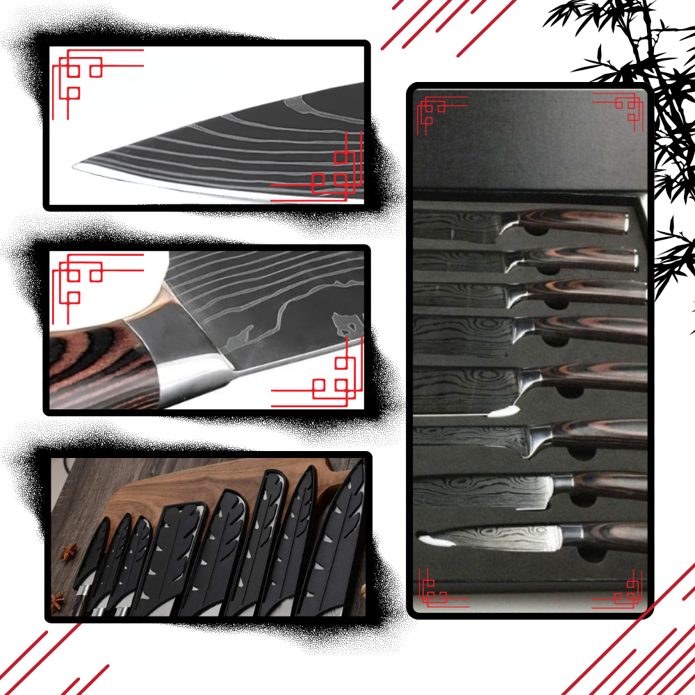 Japanische Messer in der Pakkaholz-Serie