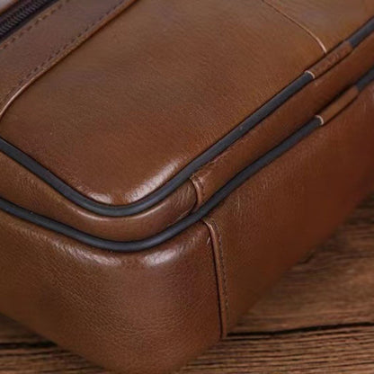 Sandsberg | Herren Echtleder Schultertasche – Rindsleder Umhängetasche mit verstellbarem Schulterriemen