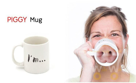 Lustige Schweinenasen Tasse