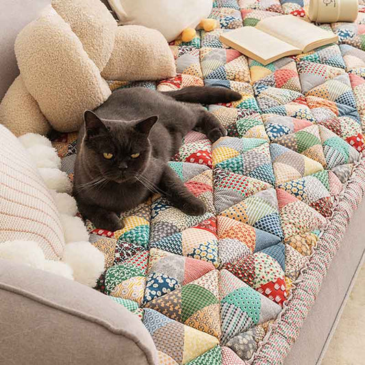 Blumenserie Schutzhülle für Couch Premium-Qualität Mehrere Materialien