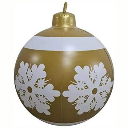 Sandsberg | Riesen aufblasbare Weihnachtsornament, 24 Zoll Weihnachtsball Außen Feiertagsgarten Rasen Veranda Dekor