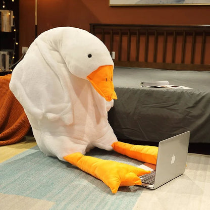 Sandsberg | Riesenplüsch Große Weiße Ente Kissen – Ultra-weiches Umarmungskissen in 7 reizvollen Farben, perfekter Kuschelbegleiter & skurriles Weihnachtsgeschenk für Kinder