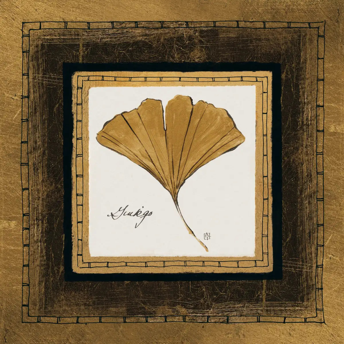 Sandsberg | Vergoldete Ginkgo Wandkunst