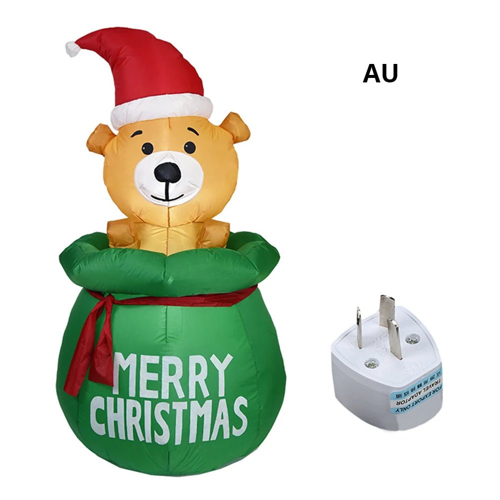 Sandsberg | Leuchtender LED Aufblasbarer Weihnachtsbaum & Elf – Festliches Außendekor für Magische Partys & Neujahrsfreude