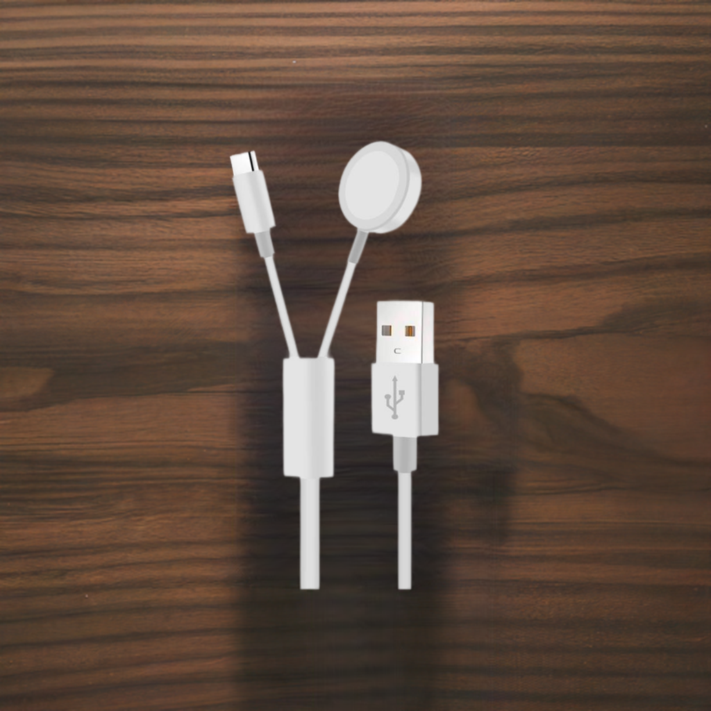 Für 2-in-1 Kabel: USB-A zu Typ C und iWatch Magnetischer Kabelloser Ladegerät
