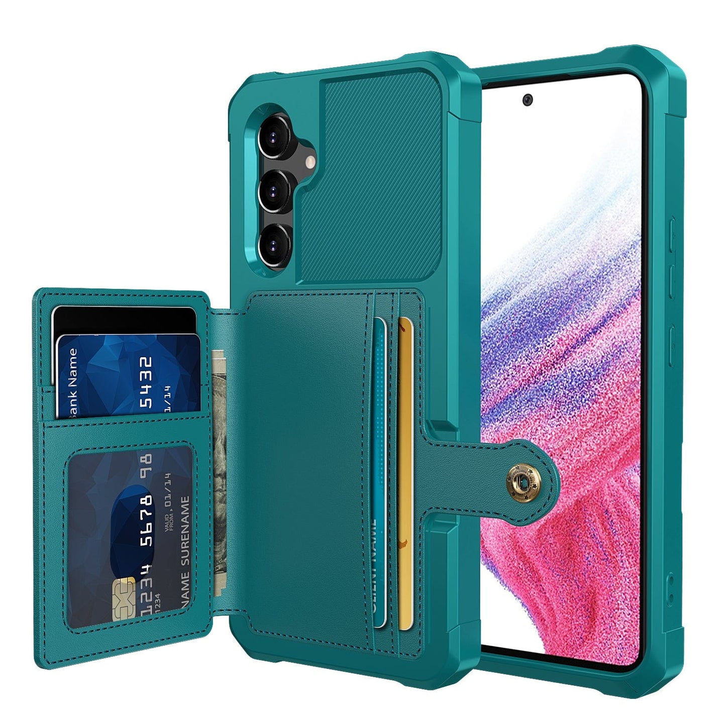 Magnetische Leder Geldbörse Hülle für Samsung Galaxy A