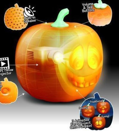 Halloween sprechende animierte Kürbis mit integriertem Projektor & Lautsprecher