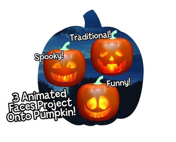 Halloween sprechende animierte Kürbis mit integriertem Projektor & Lautsprecher