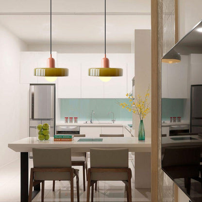 Sandsberg Pendelleuchte aus farbigem Glas | Elegante Hängeleuchte im Bauhaus-Stil | Designlampe für Wohnzimmer & Esszimmer