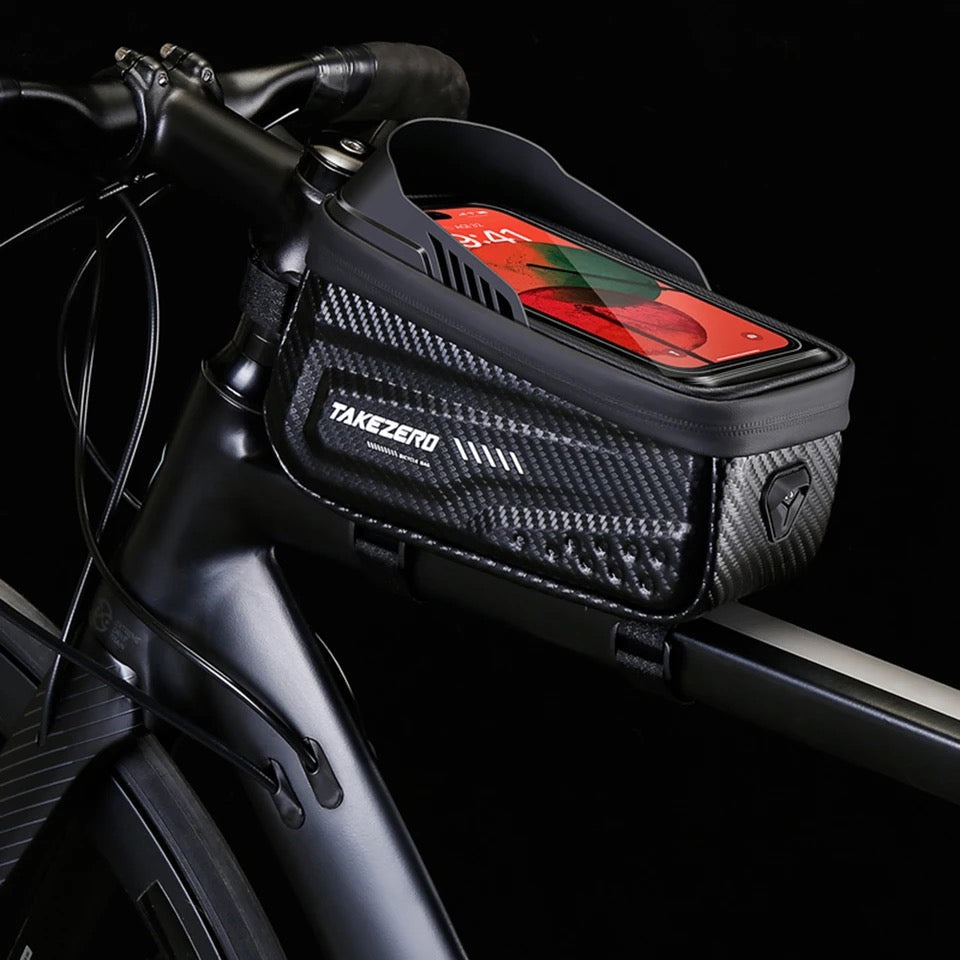 Wasserdichte Fahrradtasche mit integriertem Handyhalter