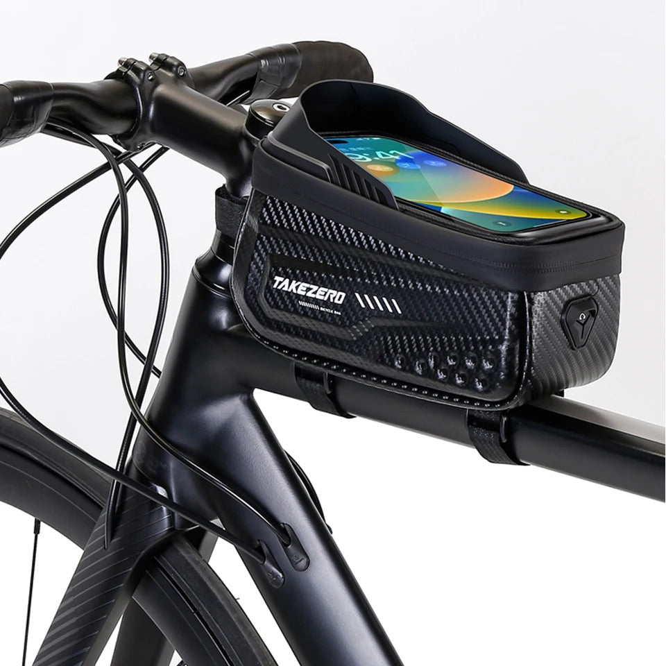 Wasserdichte Fahrradtasche mit integriertem Handyhalter