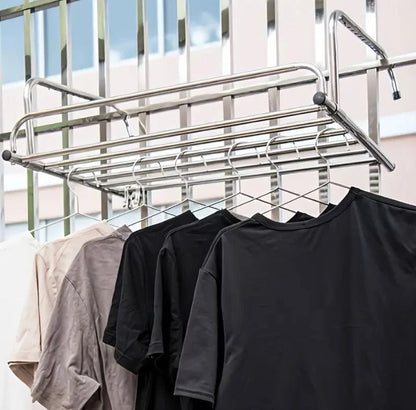 Sandsberg | Edelstahl erweiterbarer faltbarer Balkon Wäschetrockner