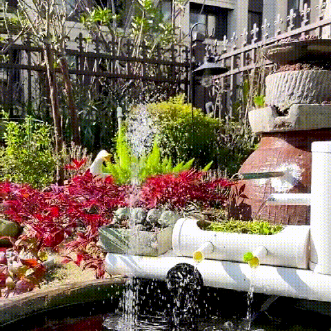 Sandsberg | Beruhigender Gartenbrunnen mit Sonnenlicht
