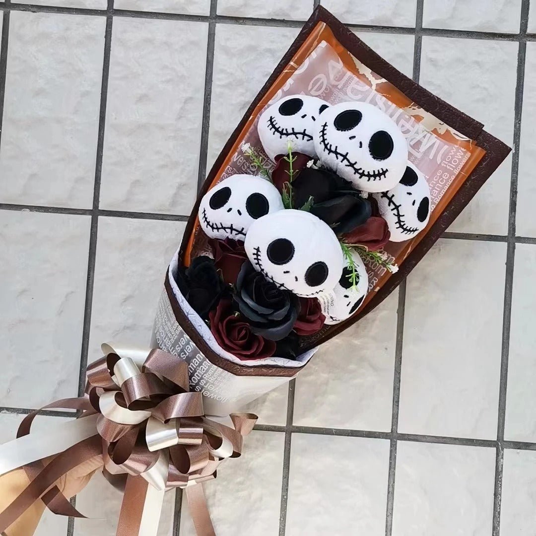 Sandsberg | Jack Skellington Blumenstrauß - Halloween Plüschpuppe Nightmare Before Christmas Blumenstrauß