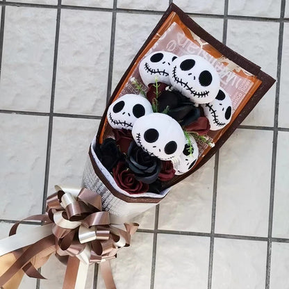 Sandsberg | Jack Skellington Blumenstrauß - Halloween Plüschpuppe Nightmare Before Christmas Blumenstrauß
