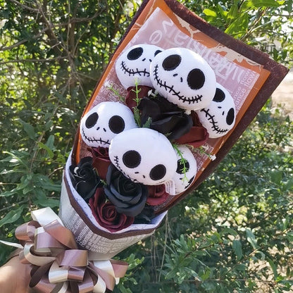 Sandsberg | Jack Skellington Blumenstrauß - Halloween Plüschpuppe Nightmare Before Christmas Blumenstrauß