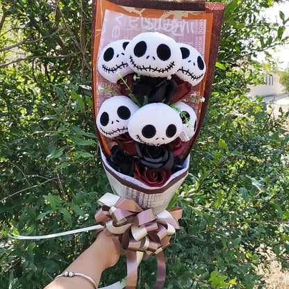 Sandsberg | Jack Skellington Blumenstrauß - Halloween Plüschpuppe Nightmare Before Christmas Blumenstrauß
