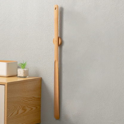 Holz langer Griff magnetischer Schuhlöffel