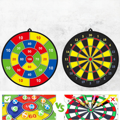 Sandsberg | Großes Kinder-Dartboard mit Haftbällen & Dartpfeilen – PlayTarget