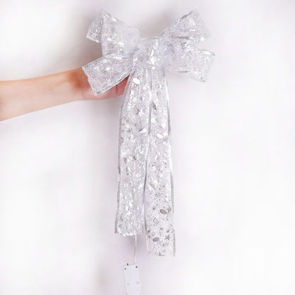 Sandsberg | Große bedruckte leuchtende Weihnachtskrawatte - Weihnachtsbaum-Hängedekoration Leuchtende Weihnachtskrawatten