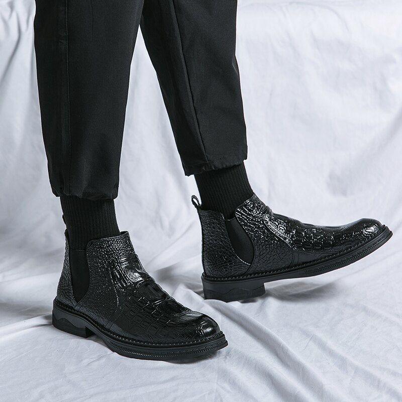 Leder Chelsea Stiefeletten - Herren Freizeitschuhe