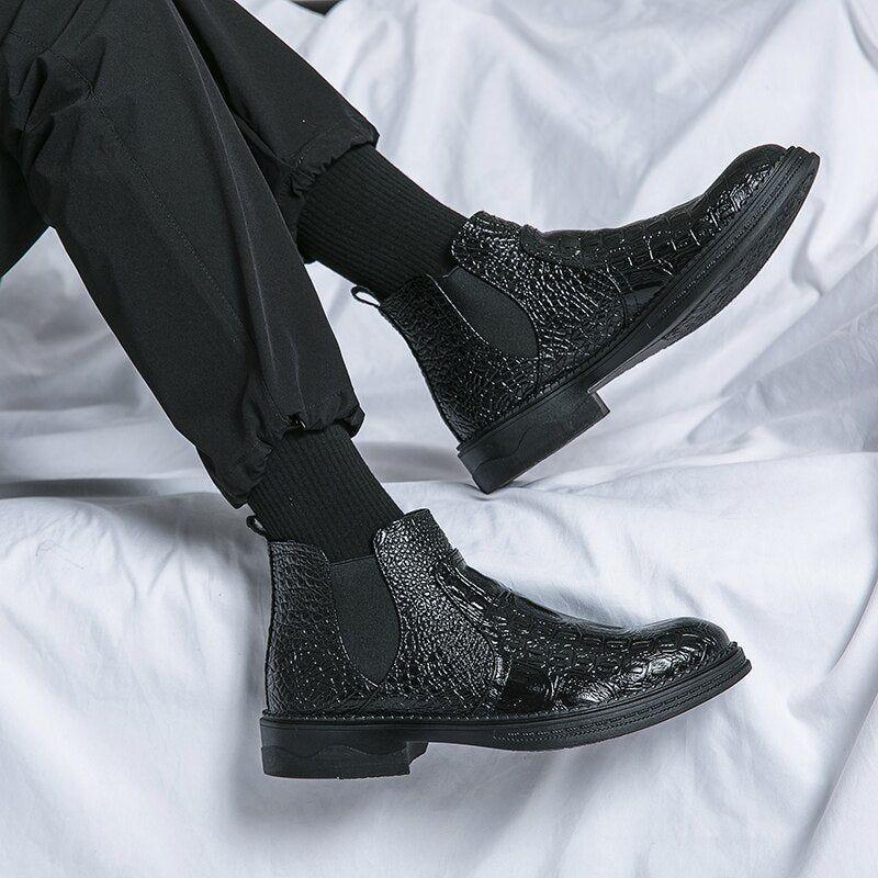 Leder Chelsea Stiefeletten - Herren Freizeitschuhe