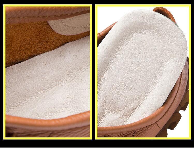 Leder Oxford-Flachschuhe Slipper Damen Freizeit Schuhe