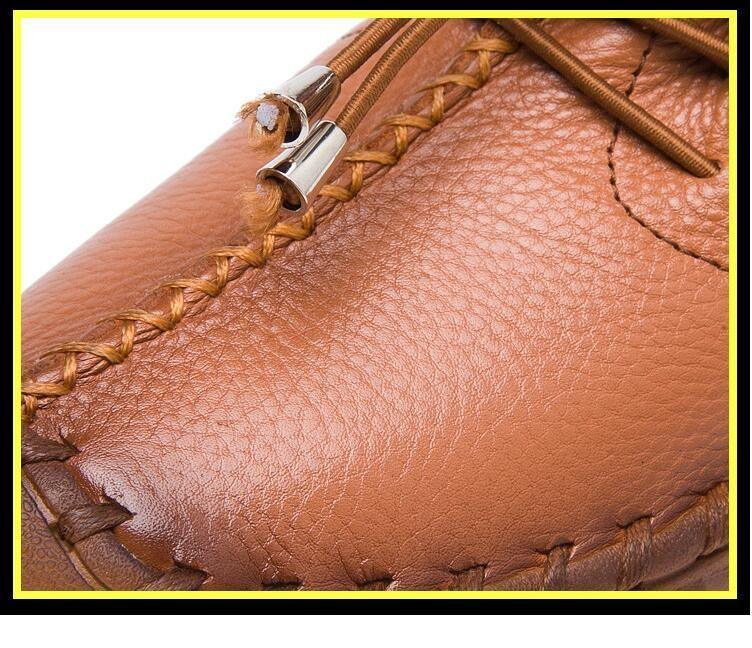 Leder Oxford-Flachschuhe Slipper Damen Freizeit Schuhe