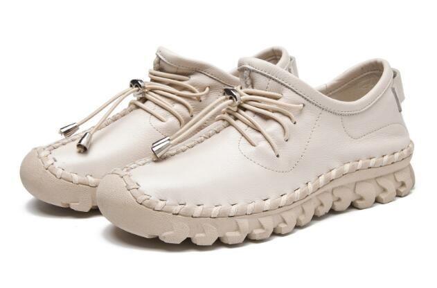 Leder Oxford-Flachschuhe Slipper Damen Freizeit Schuhe