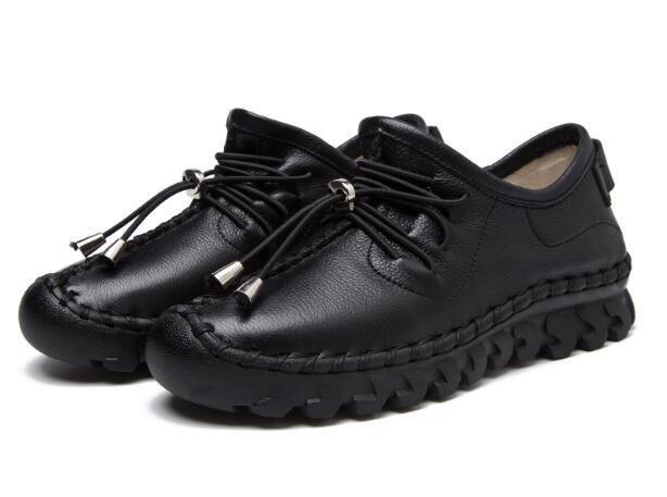 Leder Oxford-Flachschuhe Slipper Damen Freizeit Schuhe