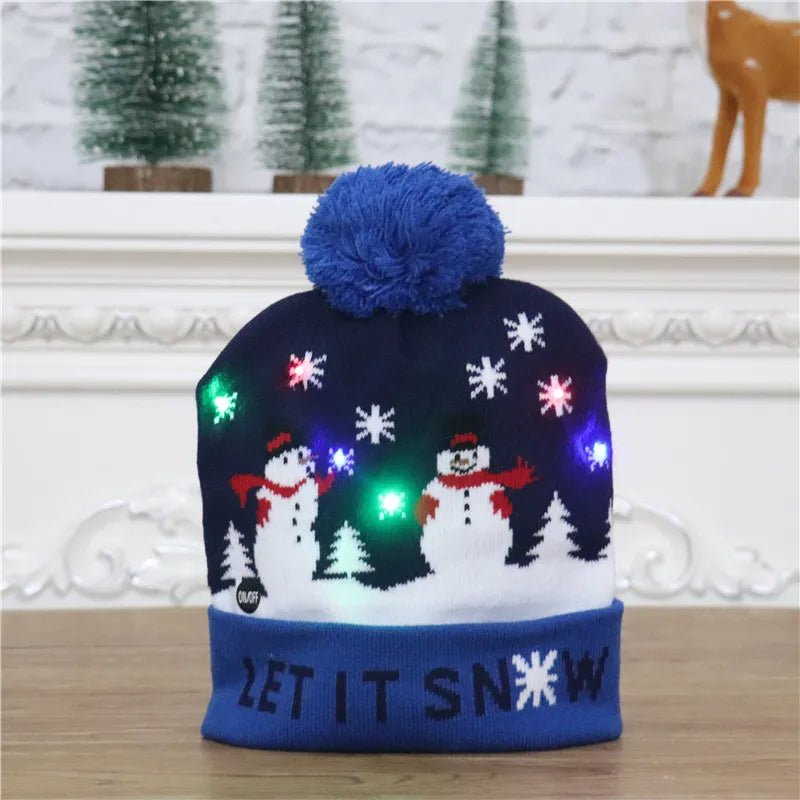Sandsberg | LED Weihnachtsmütze - Unisex Strickmütze für Weihnachten und Neujahr